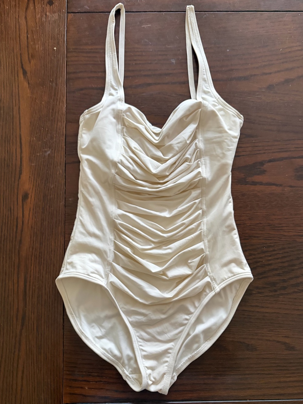 Calvin Klein Ivory Ruched Panel One piece Swimsuit 6